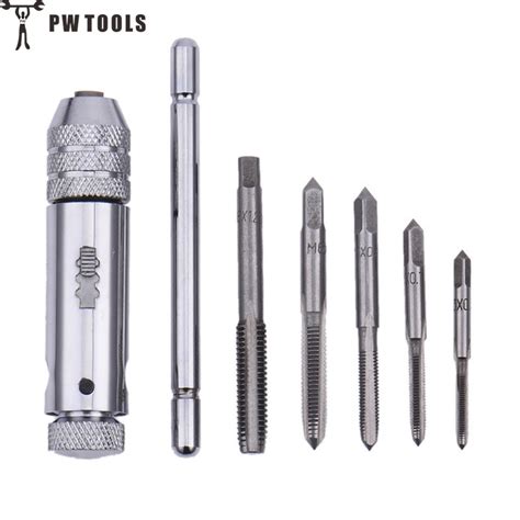 Pw Tools Adjustable M3 M8 T Handle Ratchet Tap Wrench Machinist Tool