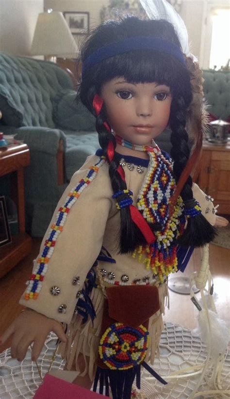 Native American Indian Girl Porcelain Doll Mary Star Paradise Galleries Tag Stan 1759170612