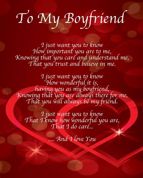 Treat your career like a bad boyfriend. To My Boyfriend Poem Birthday Christmas Valentines Day ...