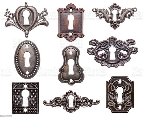 Vintage Keyholes Set Stock Photo Download Image Now Keyhole Lock