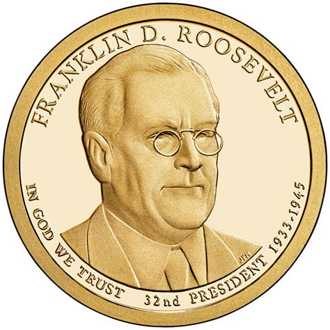 1 Dollar Coin Franklin D Roosevelt 1933 1945 Usa 2014