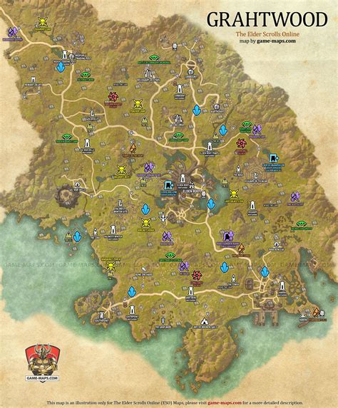 Grahtwood Map The Elder Scrolls Online Eso