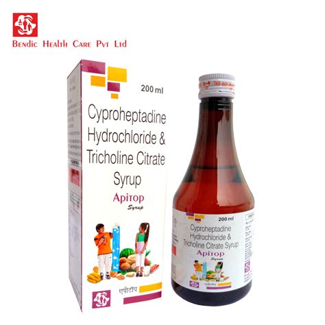 Apitop Cyproheptadine Hydrochloride And Tricholine Citrate Syrup