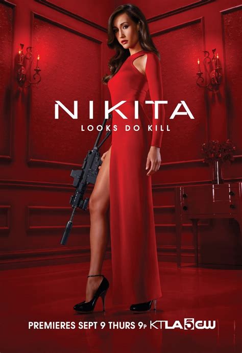 nikita tv poster with maggie q in red movie posters