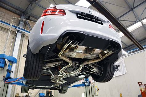 Cat back and rear section performance exhaust systems with 3 sound levels. Supersprint Exhaust for BMW F87 M2 Competition (410 Hp - models with OPF) 2018 -> (with valve)