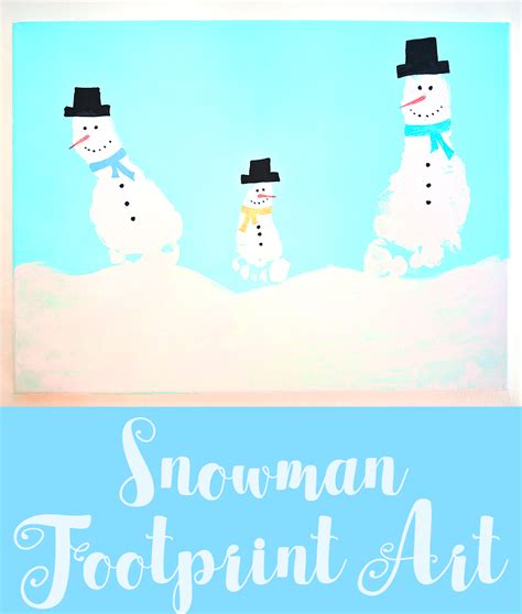 Snowman Footprint Art Sarah Halstead
