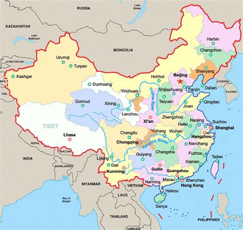 Map Of China Cities Major Cities And Capital Of China