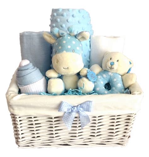 Find baby shower and christening gifts new parents and baby will love, such as swaddle blankets, stuffed animals and more. "Georgie Giraffe" Baby Boy Gift Hamper - J&L Gift Hampers