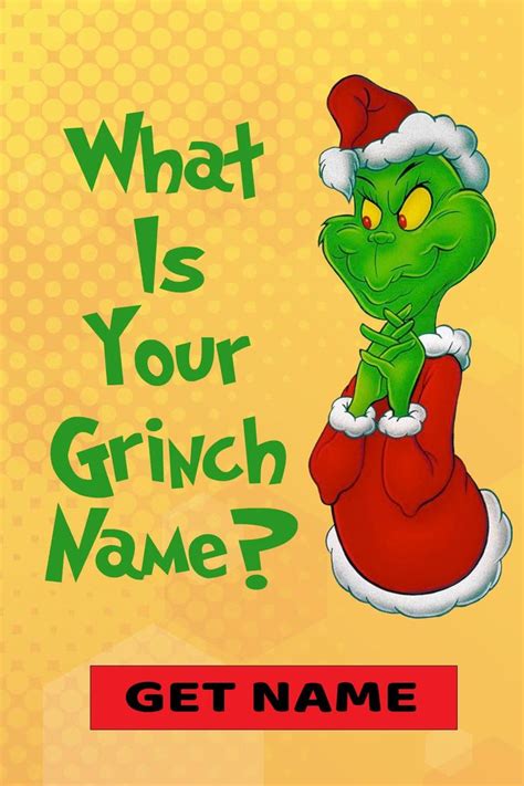 What Is Your Grinch Name Grinch Christmas Party Grinch Grinch