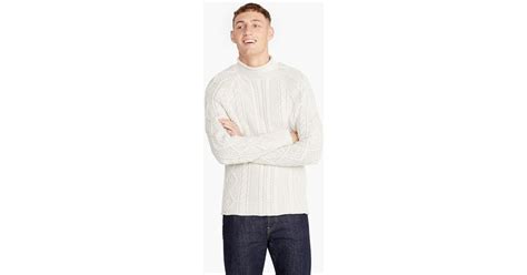 Jcrew 1988 Rollneck Sweater In Cable Knit Cotton For Men Lyst