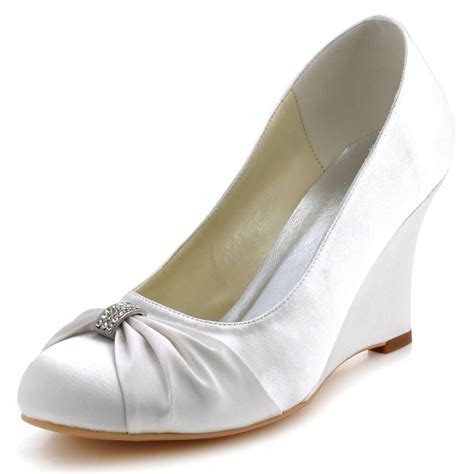 Closed Toe White Wedding Wedge Wedding Ideas You Have Never Seen Before