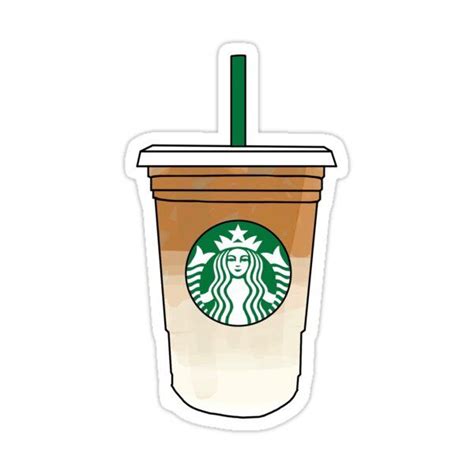 Starbucks Iced Coffee Drink Sticker Drink Stickers Aesthetic