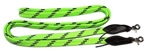 78 X 8 Soft Touch Flat Braid Trail Rein W Slobber Straps And Snaps