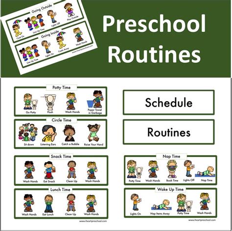 Preschool Routine Visuals Preschool Routine Classroom Routines