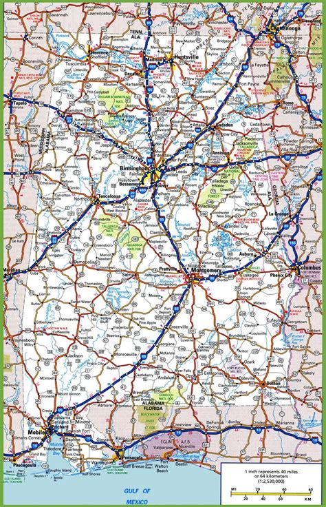 Road Map Of Alabama My Blog