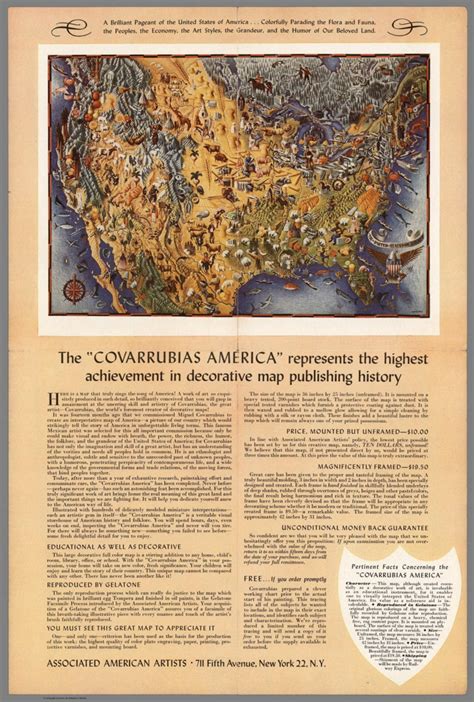 Covers Advertisement For The Covarrubias America Map David Rumsey Historical Map Collection