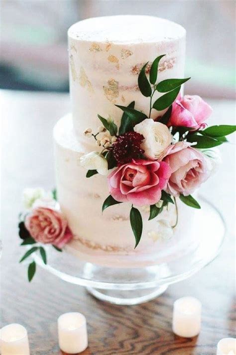 25 Sweetheart Wedding Cakes Weddingchicks Fresh Flower Cake Small