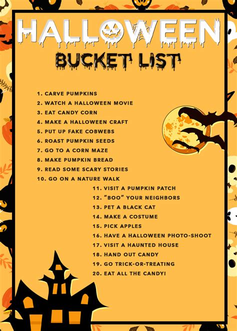 Halloween Bucket List 20 Fun Things To Do This Season