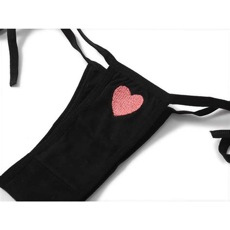 sexy lingerie set micro bikini for women cute anime cosplay kawaii bra and panty with red heart
