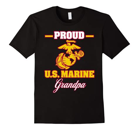 Men’s Usmc Grandpa T Shirt “proud Us Marine Grandpa” Art Artvinatee