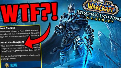 HUGE NEWS For WOTLK Classic Heroic PLUS Dungeons Improved Loot