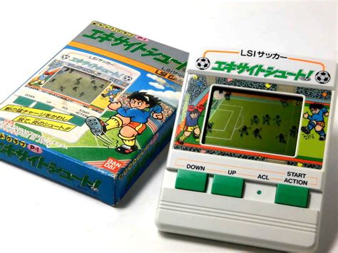 80s Retro Bandai Lcd Handheld Game Lsi Soccer Excite Shoot Boxed Made