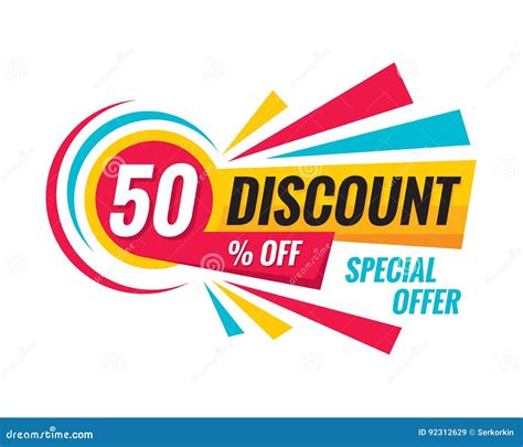 50 Off Discount Creative Vector Banner Illustration Abstract