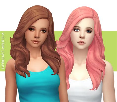 Wildspits Angelic Hair V2 Recolor Sims Hair Sims 4 Sims 4 Anime