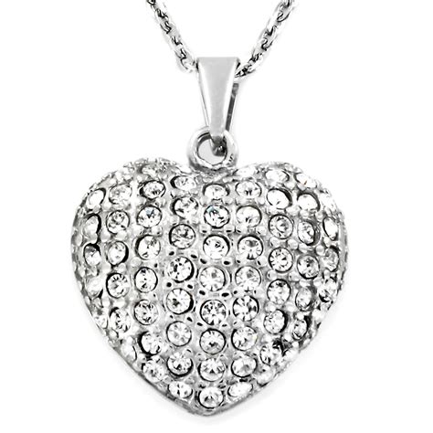 Cubic Zirconia Heart Necklace