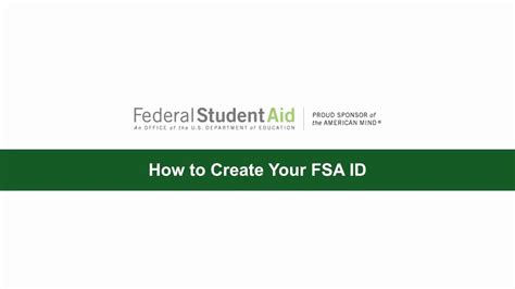 Como Crear Un Fsa Id How To Create An Fsa Id Youtube