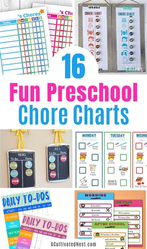 16 Fun Preschool Chore Charts A Cultivated Nest
