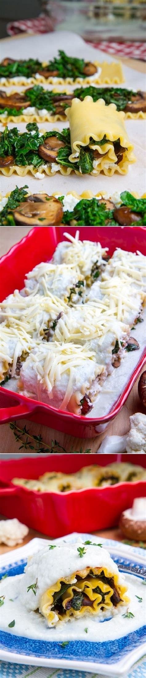 How to make the mushroom lasagna roll up cook your lasagna noodles (according to the instructions on the box) while the noodles are cooking, dice up the mushrooms, onions, and garlic. Mushroom Lasagna Roll Ups