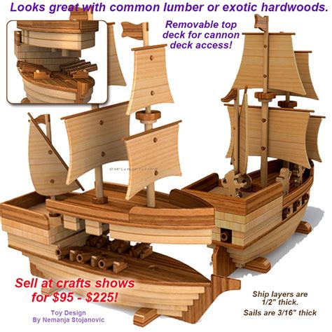 Scroll Saw Magic Pirate Ship Madagascar Wood Toy Plans Wood Toys