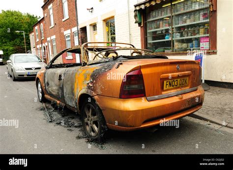 Burnt Out Car Stock Photo Alamy