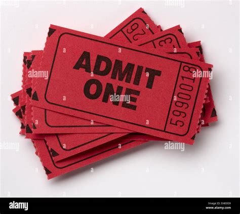 Pile Of Admit One Tickets Stock Photo Alamy
