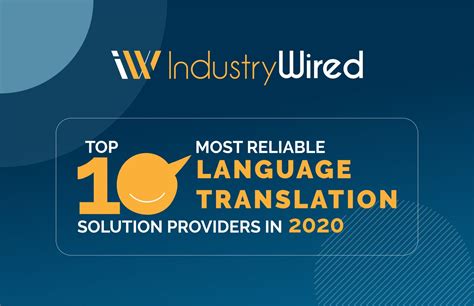 Iu Named Top 10 Most Reliable Language Translation Solution Provider