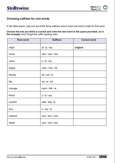 Root Words Prefixes And Suffixes Pdf Root Suffix Suffixes Worksheet