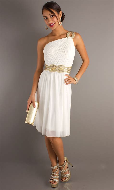 one shoulder grecian short dress knee length dresses casual white knee length dress knee