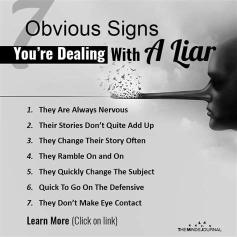 7 Obvious Signs Someone Is Lying To You The Minds Journal