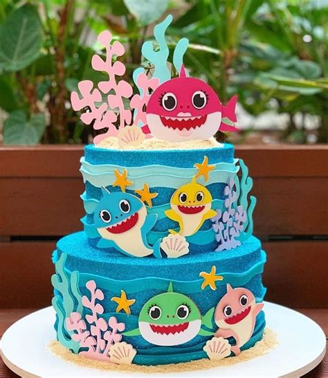 7 Baby Sharjk Cake Ideas In 2022 Shark Birthday Cakes Shark Theme