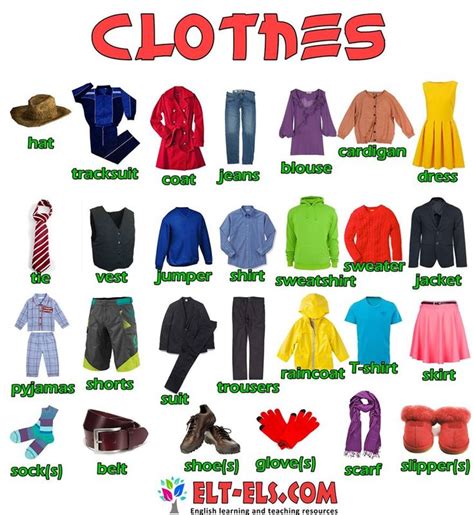 Clothes Learn English Vocabulary Clothes Clothes
