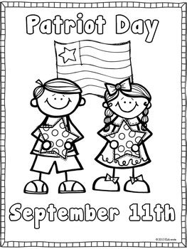 Free, printable patriotic coloring pages are fun for kids! Patriot Day Coloring and Writing Page {Freebie} by ...
