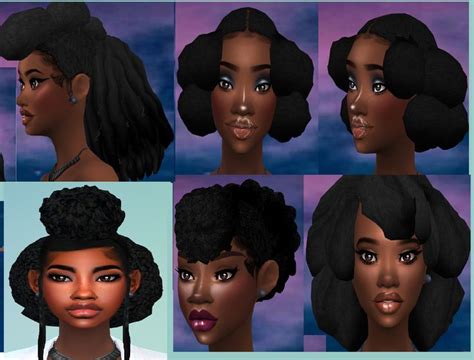 Daughters Of The Sun Hair Packs Glorianasims4 Sims 4 Afro Hair