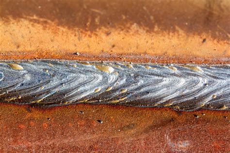 Welding Seam Onto Steel Sheet Metal Closeup Stock Photo Image Of