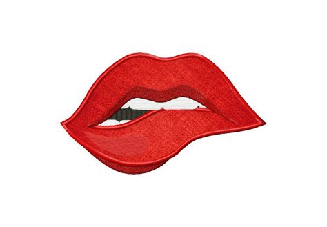 Lips 5 Includes Applique And Stitched Daily Embroidery