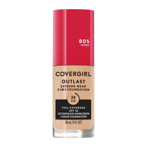 Covergirl Outlast Extreme Wear Foundation Spf18 805 Ivory 1 Oz