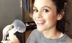 Rachel Bilson Shows Off Her Breast Pump While Having Her Make Up Done