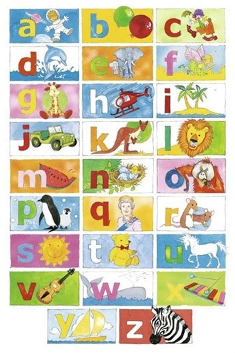 Alphabet Poster Learn My Abc 61x91cm Wall Chart Fun Childrens