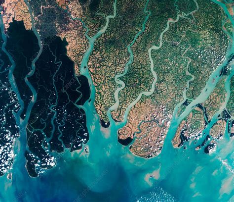 Sundarbans Bangladesh Satellite Image Stock Image C0355229
