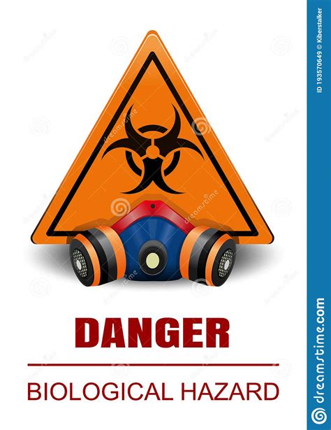 Triangular Sign With A Biohazard Vector Symbol Stock Vector